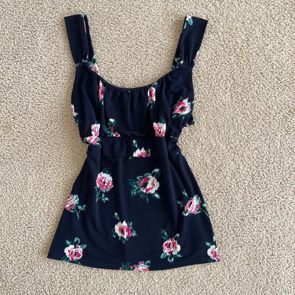 Y2K Floral Babydoll Tank Top - Size M